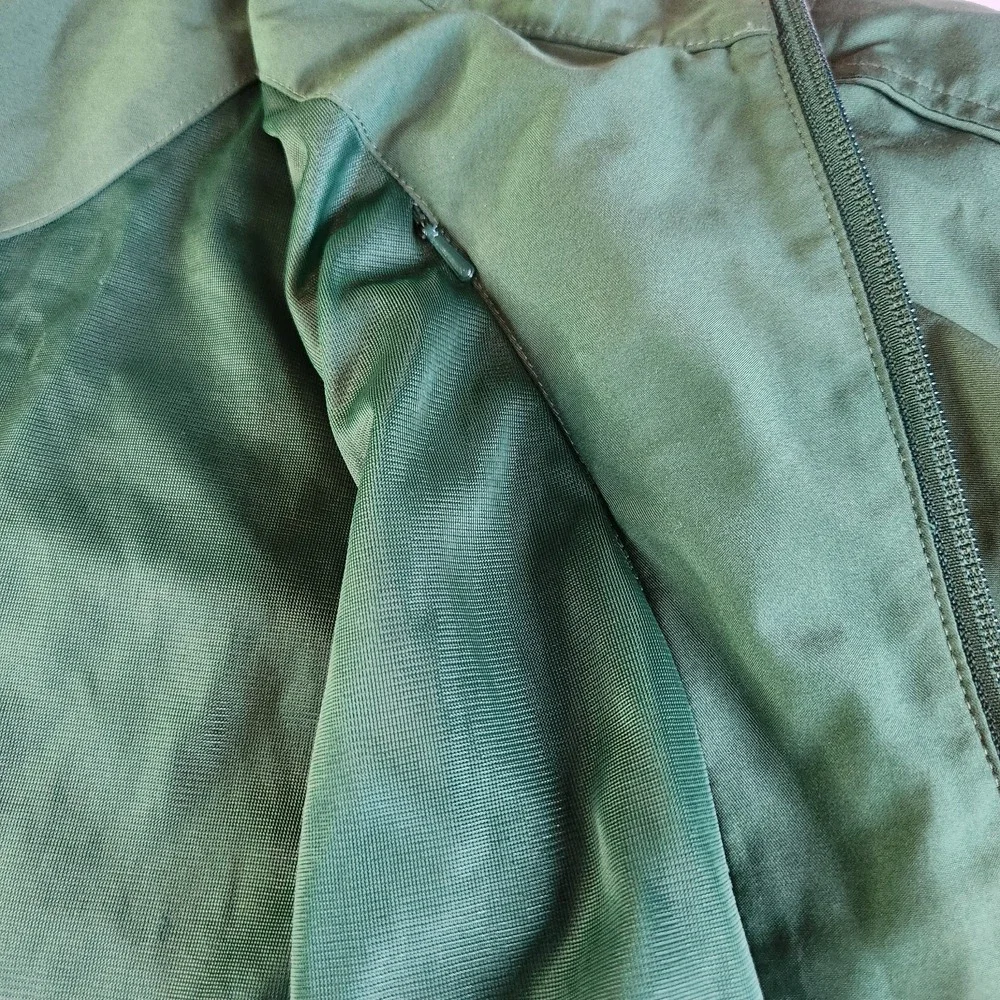 CUTTER BUCK Jacket Mens Large Green Windbreaker WindTec Bomber Lined Logo Coat‎